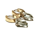Swarovski Glerkristall á gullhringjum