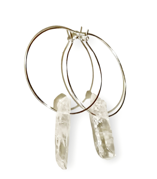 Clear Crystal Quartz earrings